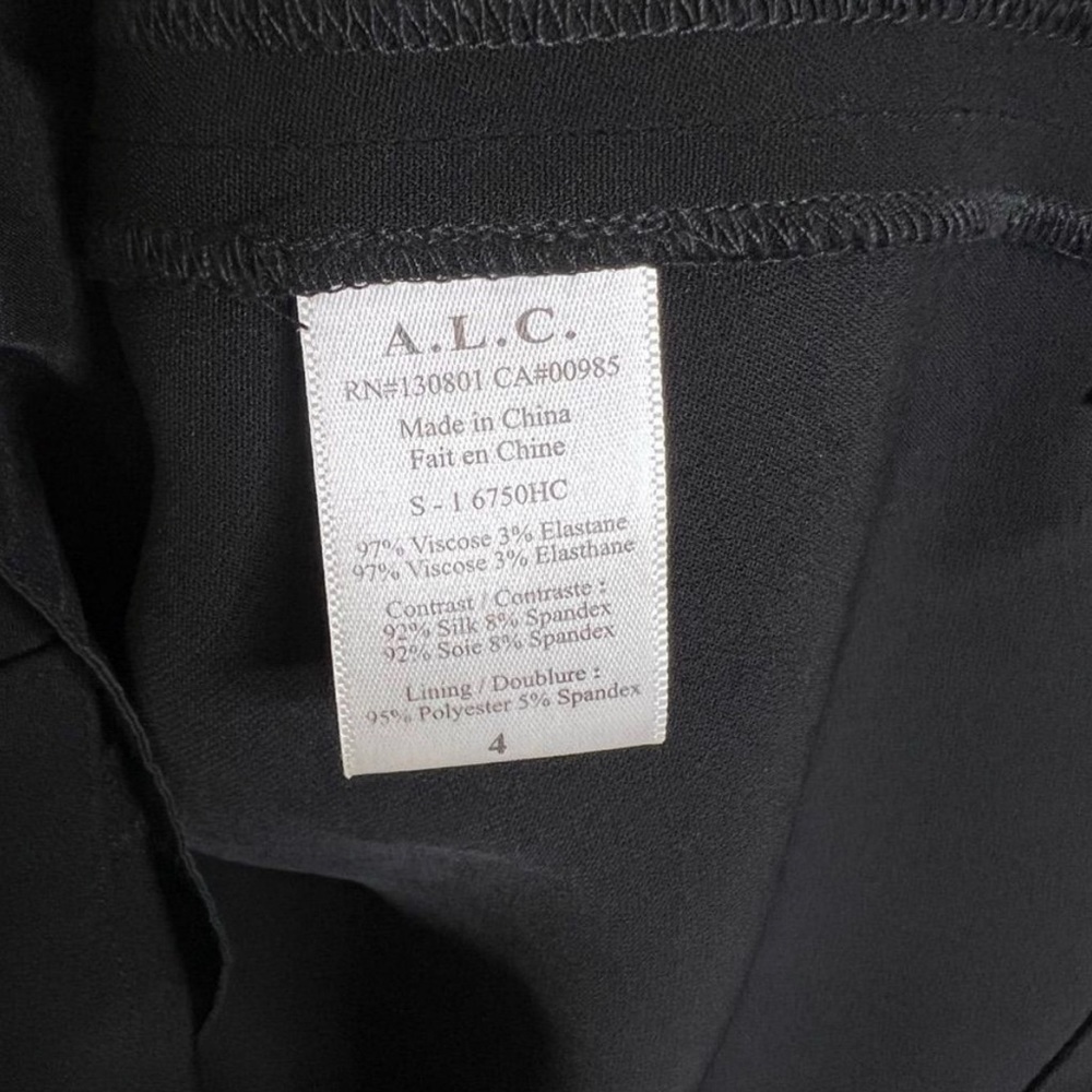A.L.C Black Cut Out Cocktail Dress | 4 Step Hem Pockets w/ Zipper | NWT - Picture 7 of 10